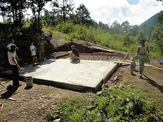 Foundation of a slow sand filter. Source: EWB (2010) 