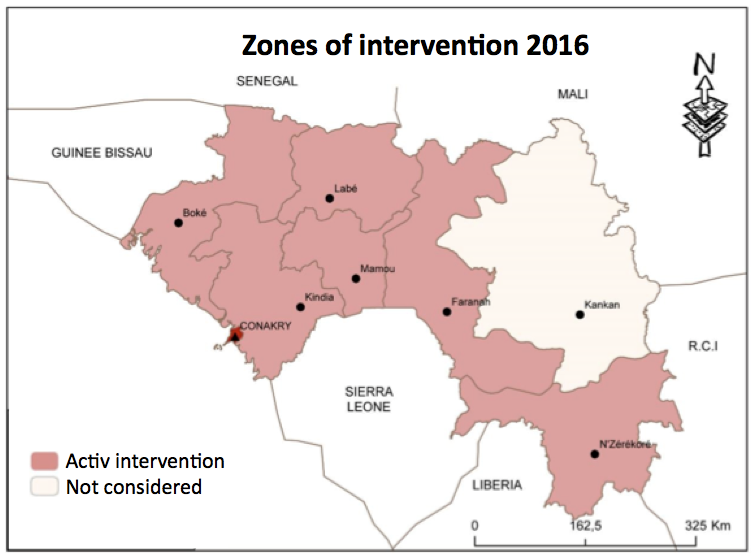 Tinkisso’s zones of intervention in 2016. Source: Tinkisso (2017)