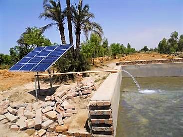Solar water pump in operation. Source: NE (n.y.)