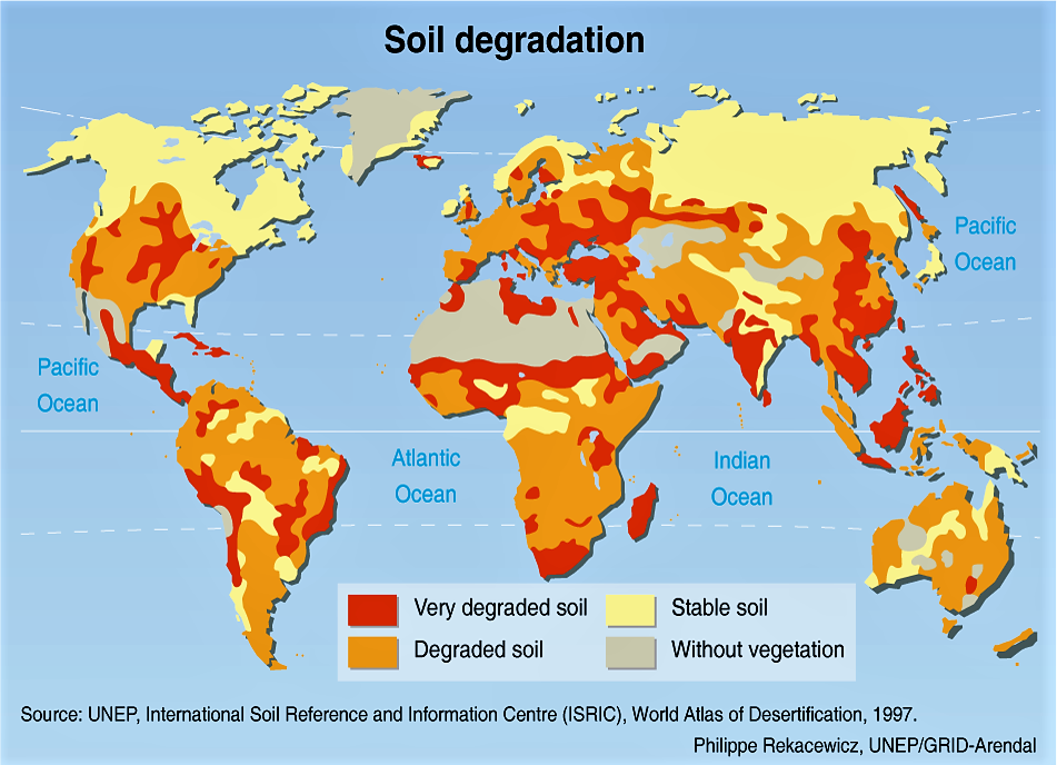 Degraded Soils. Source: REKACEWICZ (2002)