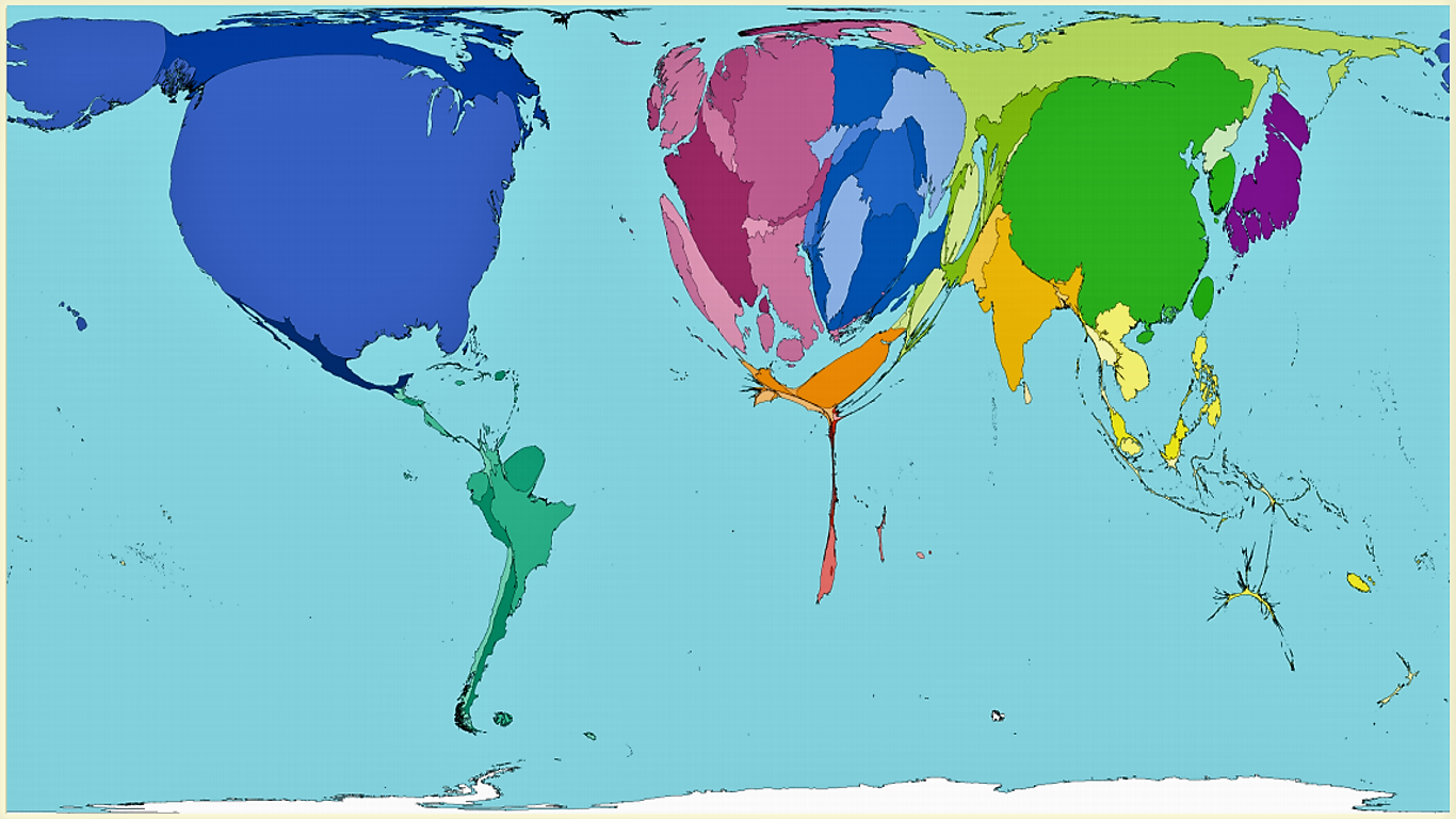 Map of global industrial water consumption. Source: SASI GROUP & NEWMAN (2006)