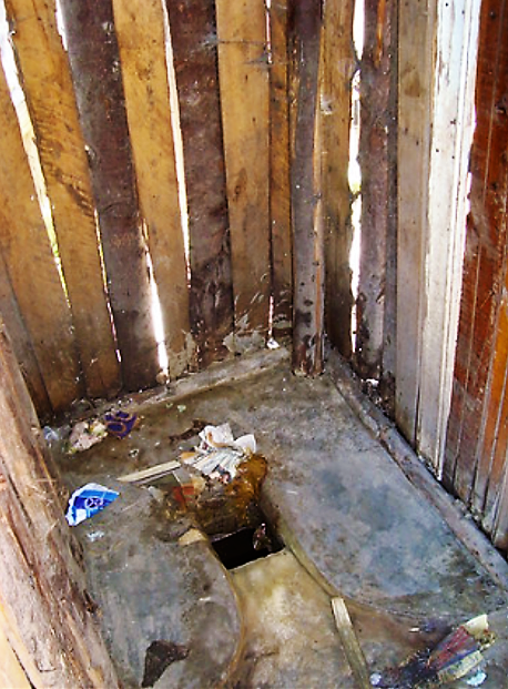 A big problem is the cleanliness of (shared) pit latrines. This increases insect breeding, bad odours and endangers the health of the users. Source: SuSanA (2010)