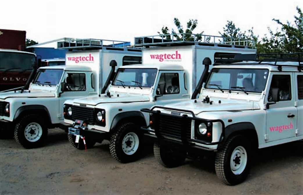 These durable 4-wheel vehicles can be equipped with numerous applications, e.g. water & environmental monitoring, materials testing or health clinics. Source: WAGTECH (n.y.)
