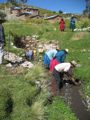Spring catchment in Parina, Peru