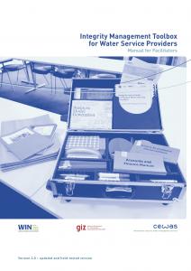 Integrity Management for Water Service Providers Utilities Facilitator Guide