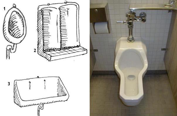 Waterless Urinals and Flush Urinals | SSWM urinal piping diagram 